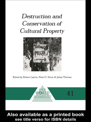 cover image of Destruction and Conservation of Cultural Property